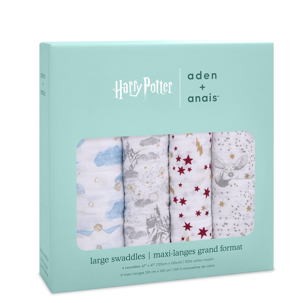 Harry Potter™ Iconic cotton muslin swaddle 4pk
