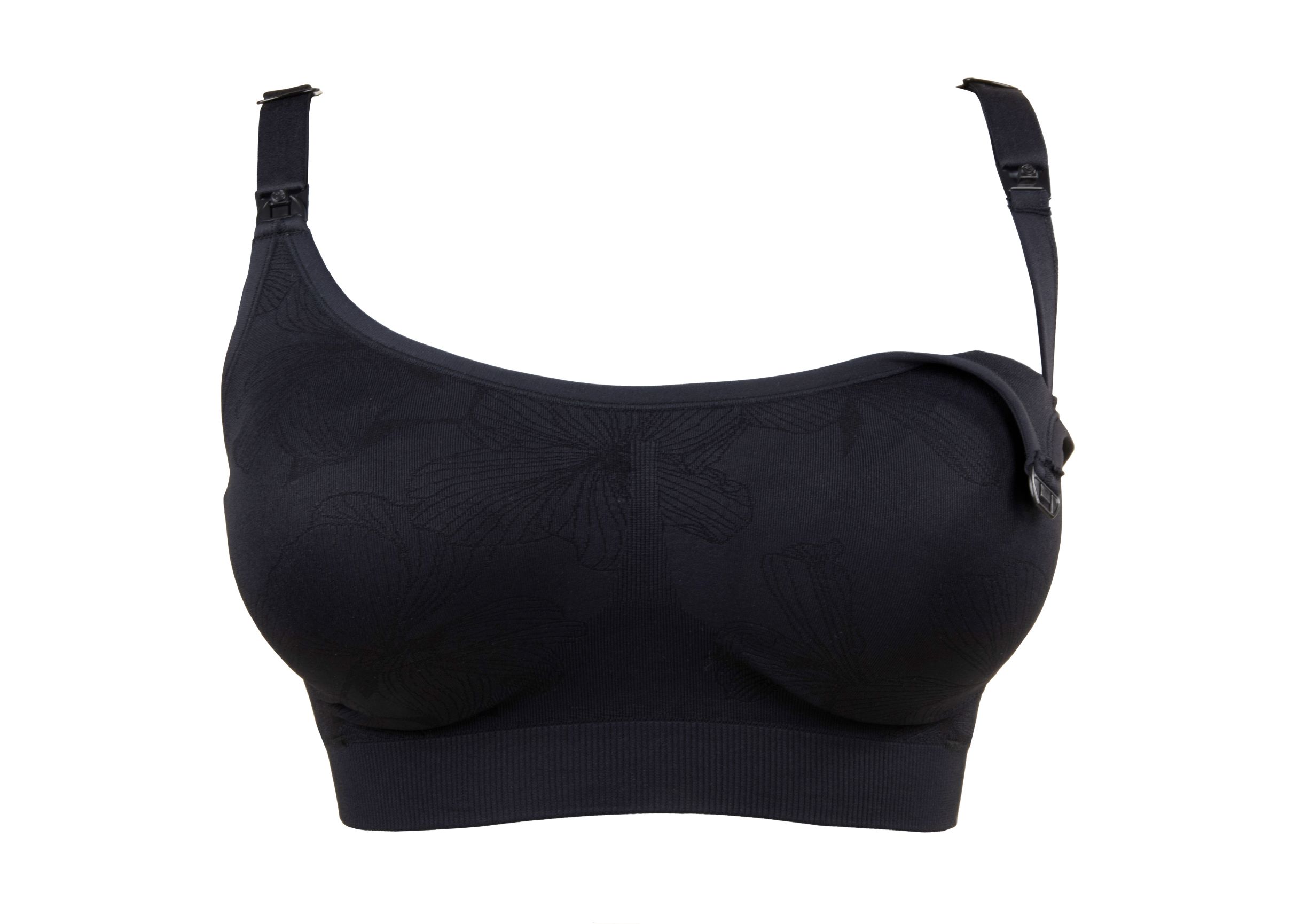 Bravado Women's Clip and Pump Maternity Bra Opaque L Black (Schwarz Schwarz)